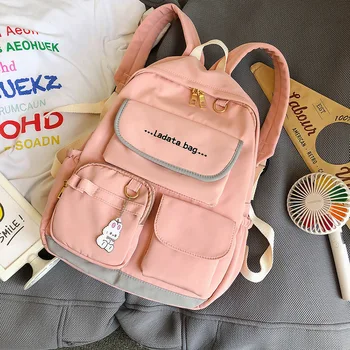 

Oem New 2020 Schoolbag Women's Ins Style Korean Style Junior High School Students' Waterproof Backpack High School Leisure