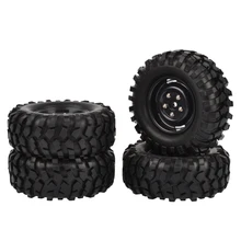 Jeu de jantes en caoutchouc pour pneus de voiture, 96MM, 4 pièces, pour modèles 1/10 chenille axiale SCX10 tamiya CC01 D90