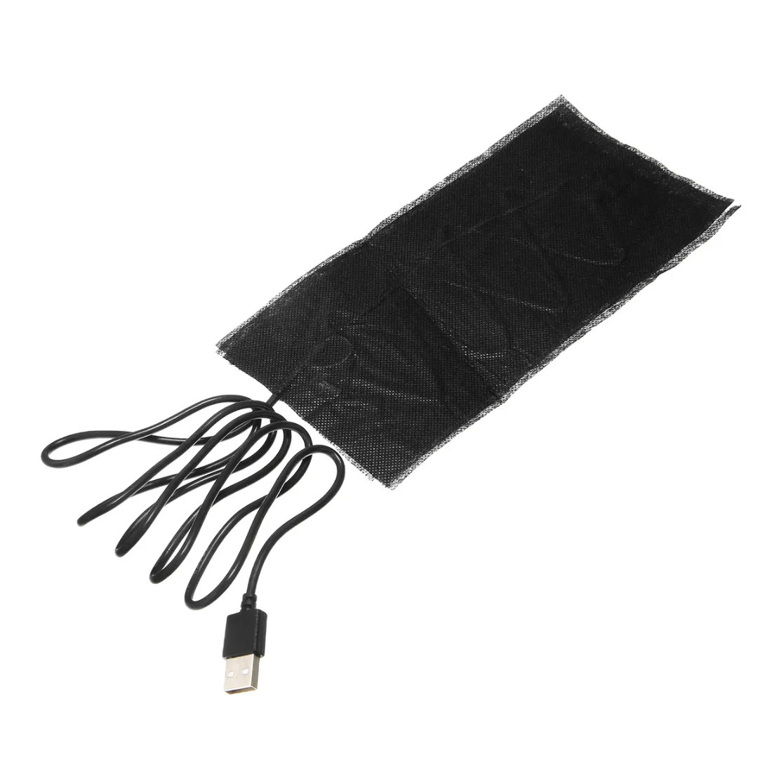 2 размера 5 в углеродное волокно электрическая тканевая грелка для рук грелка USB нагревательная пленка Электрический зимний инфракрасный термоковрик