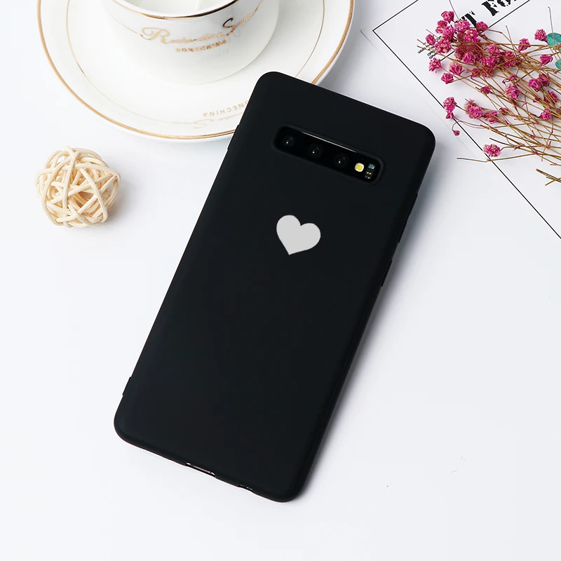 Разноцветное сердце «любовь» чехол для samsung Galaxy S8 S9 S10 S6 S7 край S10e J6 J4 Plus J5 J7 чехол Мягкая термополиуретановая накладка на заднюю панель из матовой
