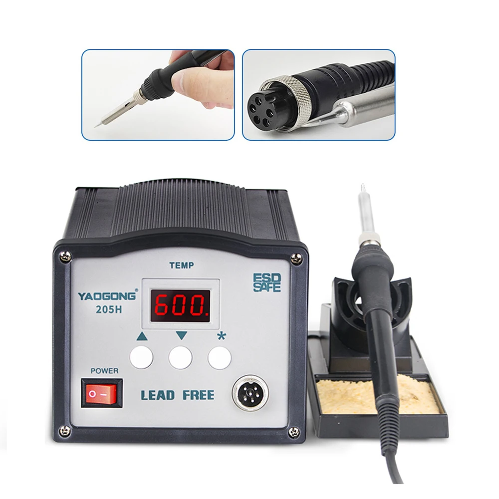 

High frequency eddy current heating intelligent soldering iron soldering station digital lead-free Precise Yaogong 205H