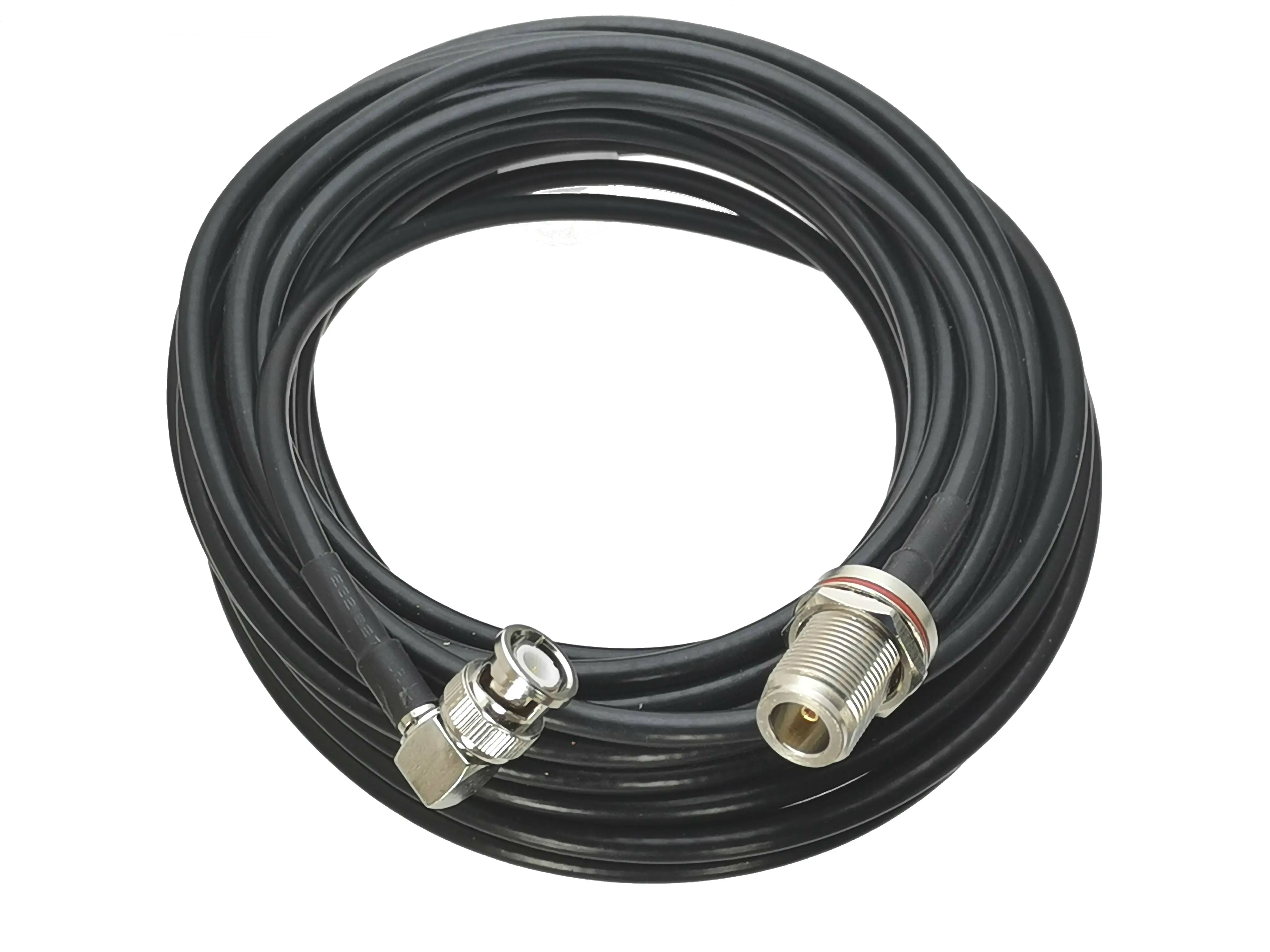 

Cable BNC male plug Right angle to N female jack Bulkhead connector RF straight RG58 Jumper pigtail 4inch~20M