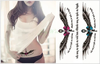 

Waterproof Temporary Tattoo Sticker on body big size angel wings tatto stickers flash tatoo fake tattoos for girl women