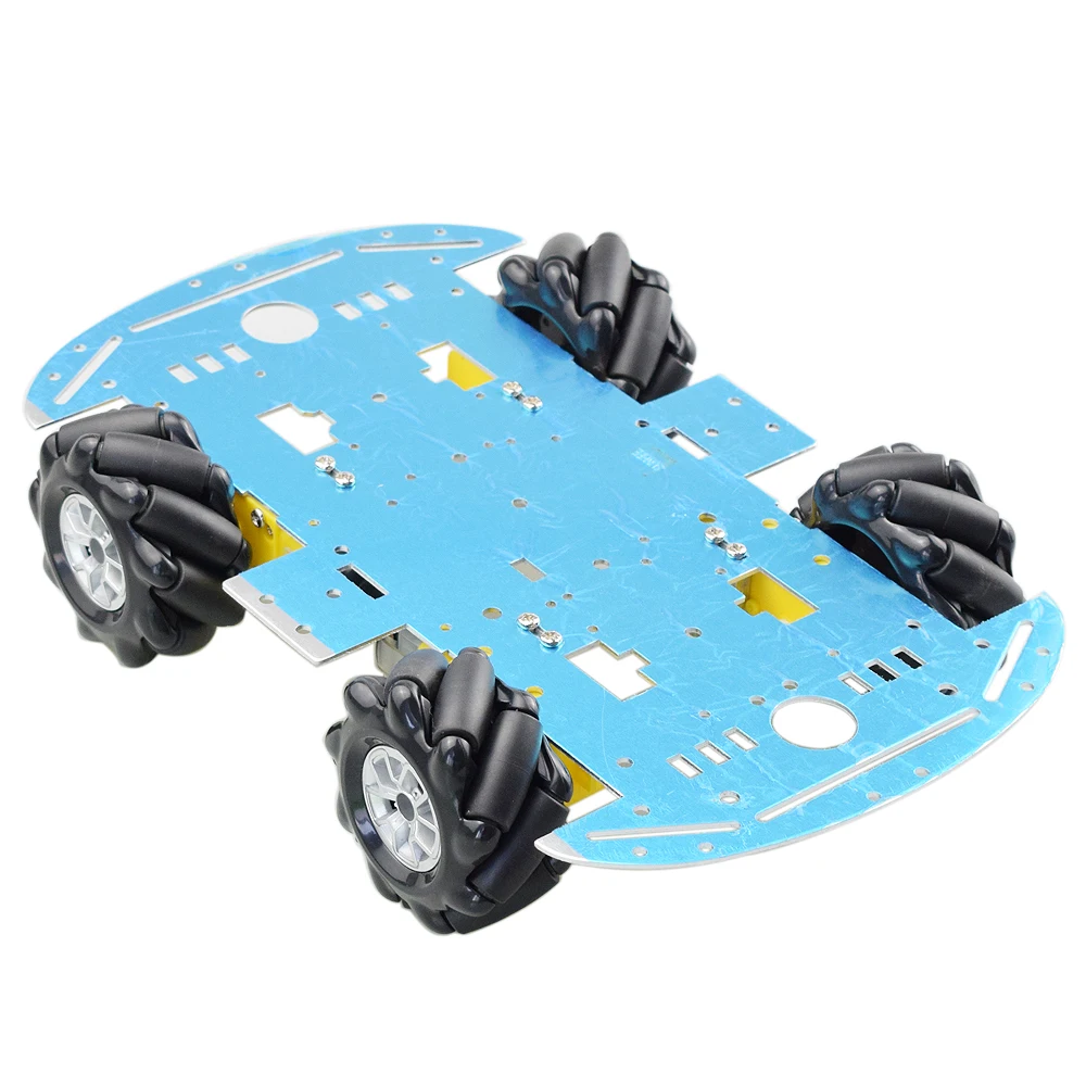 Cheapest Mecanum Wheel Omni-directional Robot Car Chassis Kit with 4pcs TT Motor for Arduino Raspberry Pi DIY Toy Parts