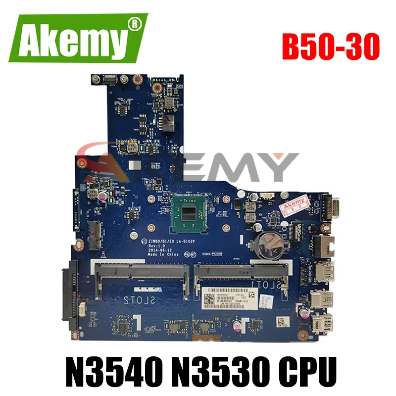 Материнская плата 5B20G90129 для Lenovo B50-30 материнская ноутбука ПК с процессором N3540 N3530