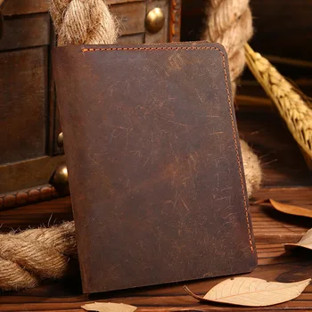 

New Vintage Crazy Horse Leather Men's Short Wallet
