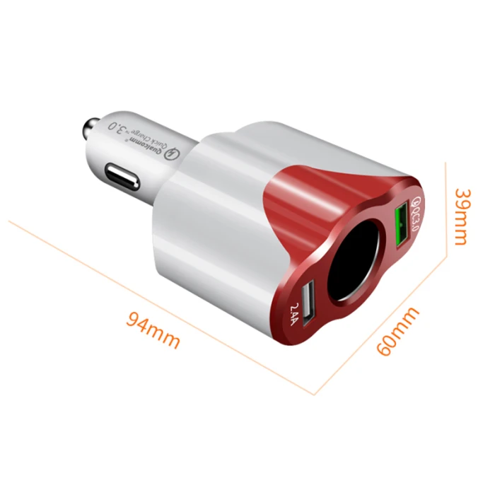 Быстрая зарядка мульти-Функция Автомобильная зажигалка 2 Порты usb для автомобиля смартфон OD889