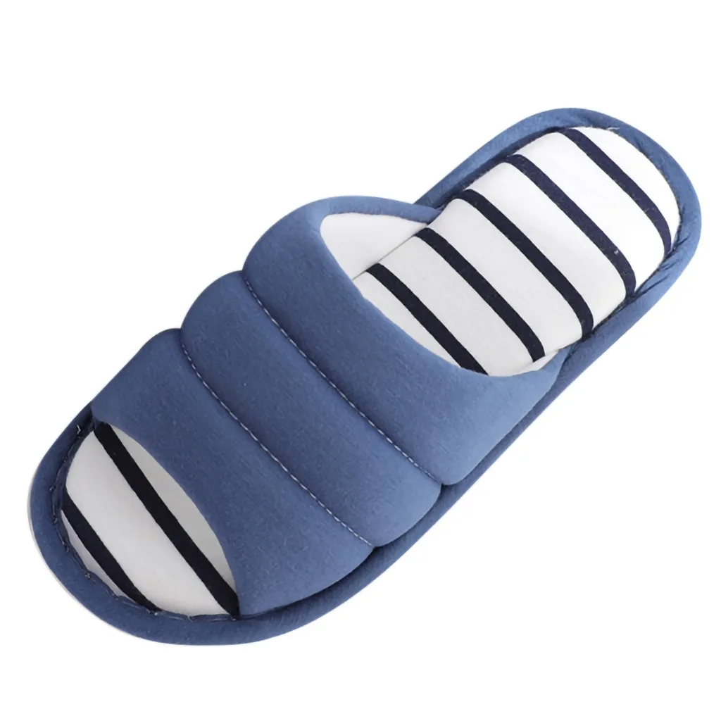 SAGACE/Лидер продаж мужские удобные домашние тапочки в полоску мягкие на плоской