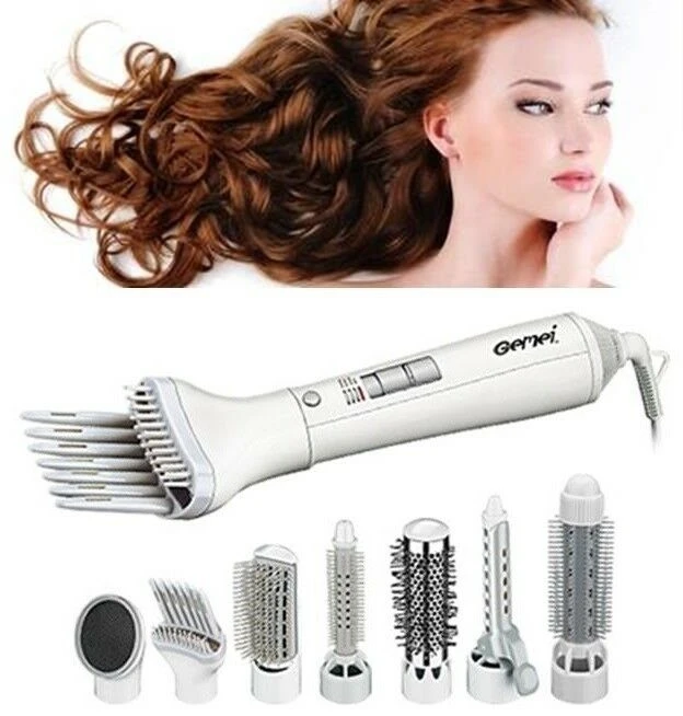 Secador de pelo ondulador rizador cepillo alisador 8 en 1  multinacional|Hair Dryers| - AliExpress