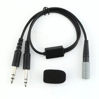 

For Bose A20 Lemo 6 pin to general aviation twin plugs adapter aviation headset microphone sponge