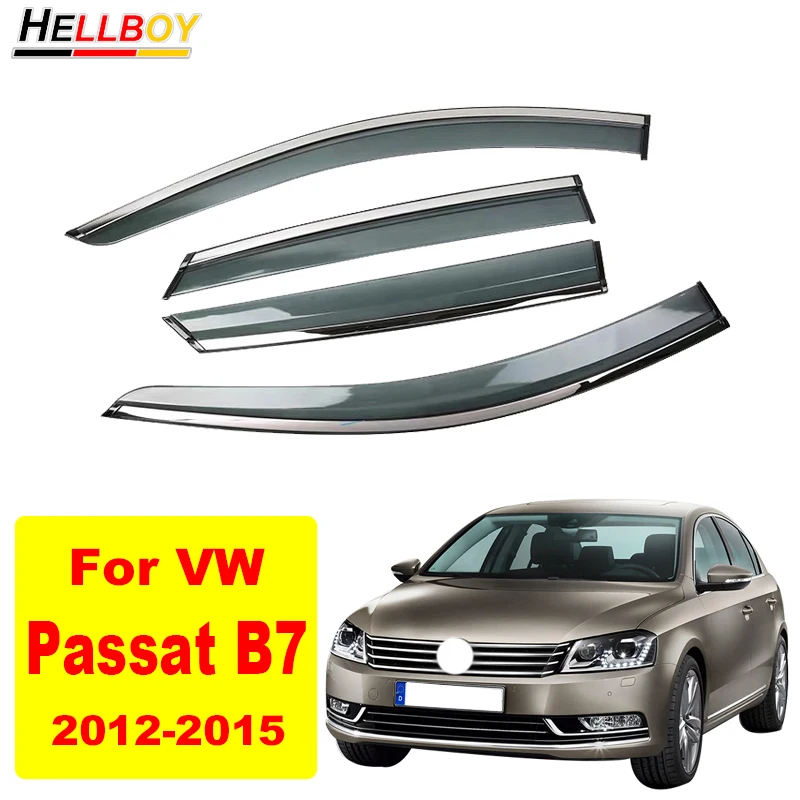 Visera para ventana y puerta de coche, accesorios para VW Passat B7 2013, deflectores viento lluvia, protectores Ventvisor, 2012-2015, piezas - AliExpress Automóviles y motocicletas