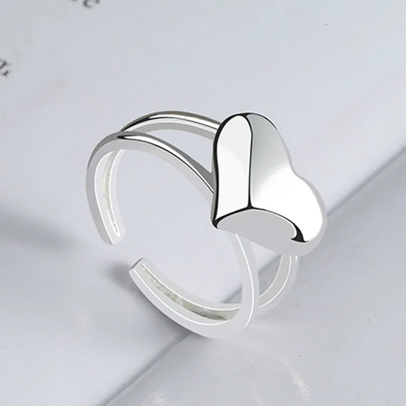 

New products recommended Korean simple silver plated ring women's fashion personality