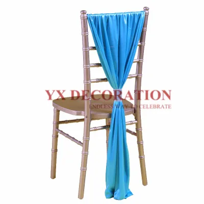 Дизайн 70x140 см ледяной шелк Chiavari Крышка для стула Крышка для украшения свадебного банкета - Цвет: turquoise