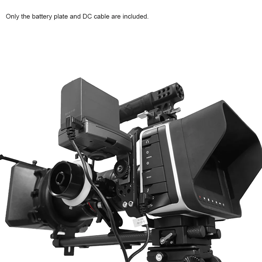 Andoer батарея адаптер пластина база для BMPC BMCC BMPCC для sony NP-F970 F750 F550 батарея dapter пластина база с кабели постоянного тока
