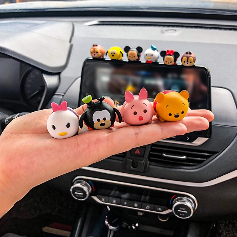 10psディズニー車の装飾人形かわいいミニーミッキードナルドダック自動センターコンソールの装飾カー用品車のインテリアアクセサリー 装飾品 Aliexpress