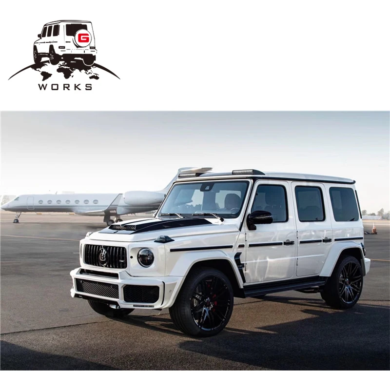 Углеродное волокно W463A спойлер на крыше с светодиодный B стиль для G-Class W464
