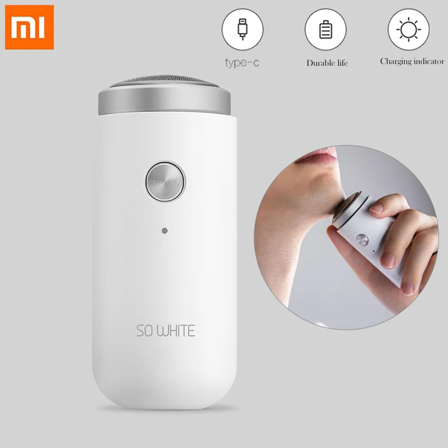 Xiaomi SOOCAS SO WHITE ED1 электробритва, портативная мини бритва, Перезаряжаемый USB триммер для бороды, моющийся для мужчин, для сухого влажного бритья