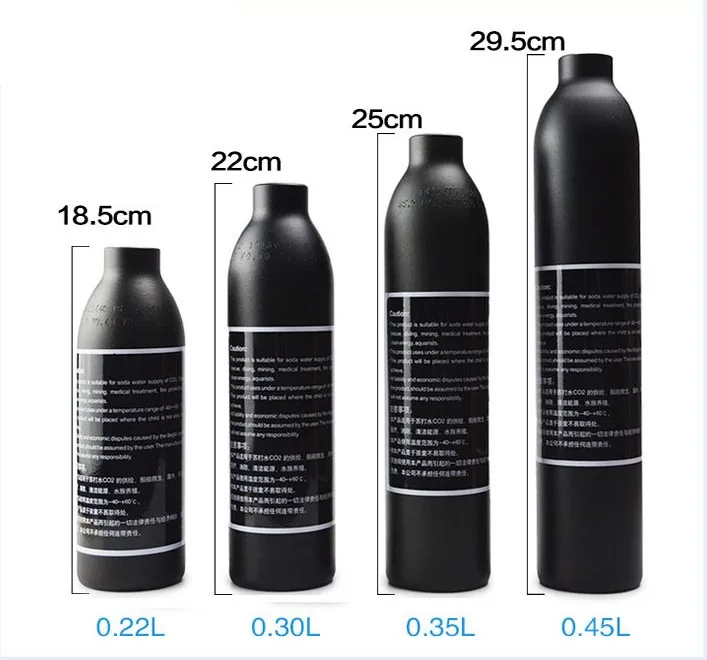 4500Psi Paintball Cylinder Aluminum CO2 Air Tank (Empty) Safety explosion-proof High Pressure Soda Bottle Filling | Дом и сад