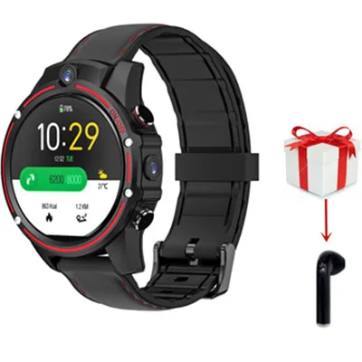 red Смарт-часы 4G VISION Android 7.1GPS Bluetooth WiFi SmartWatch пульсометр фитнес-трекер для samsung gear S3 HUAWEI Watch 2 - Цвет: red
