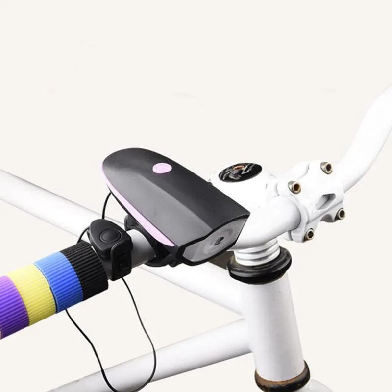 Bike Bicycle Light 250LM USB Rechargeable Bike Front Head Light Cycling Bicycle LED Lamp 3 Modes Bright Electric Horn