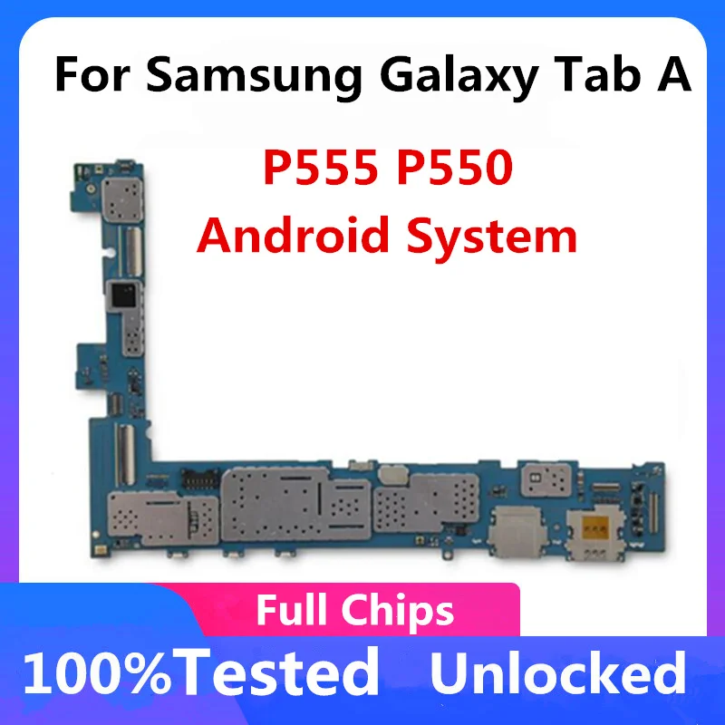 Оригинальная разблокированная материнская плата для Samsung Galaxy Tab A P555 P550 с полными