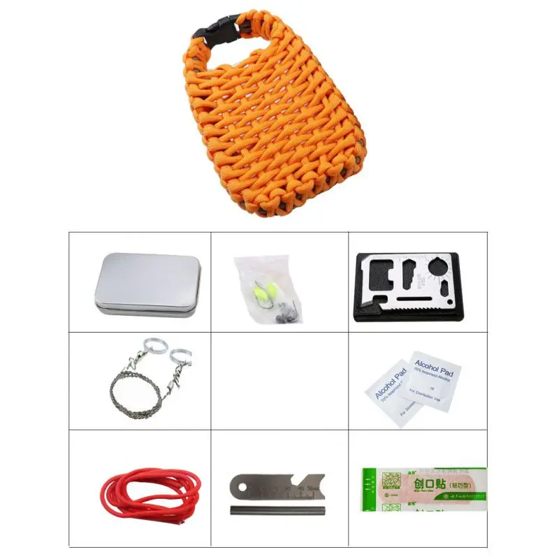 Multifunctional Outdoor Survival Bag Umbrella Rope First Aid Set Camping Fishing EDC Gear Emergency Survival Kit Bag