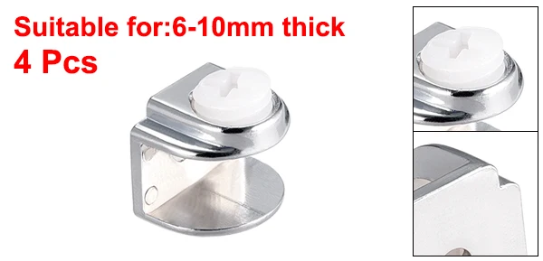 Style-01 for 6-10mm Uxcell 4 шт. Стеклянные Кронштейны Style01-08 Регулируемый зажим из цинкового сплава для 4-8/6-8/7-10/8-10/9-12 мм толщиной - Цвет: Style-01 for 6-10mm