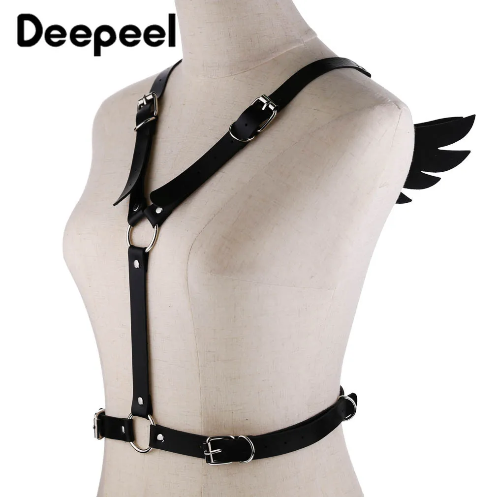 Deepeel/1 шт., талия 66-100 см, женские подтяжки из искусственной кожи, яркие цвета, ремень с крыльями, декоративный Готический ремень для женщин, подарок YK762