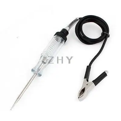 

Black Clear Handle Car Circuit Voltage Tester Probe DC 6-24V