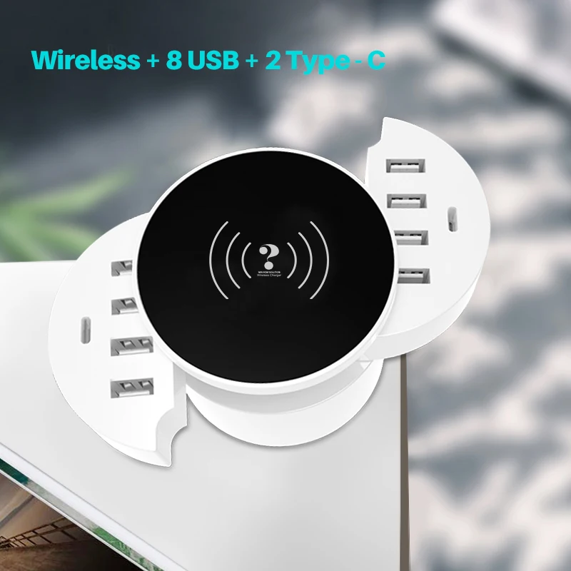 Зарядное устройство с 8 USB-портами и 2 портами usb type-c для Xiaomi Samsung s10 iphone X 40 Вт