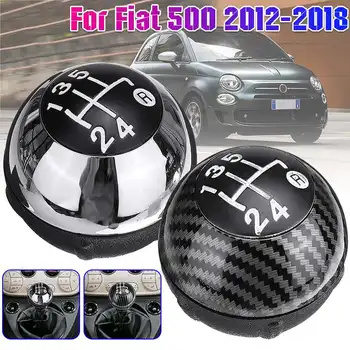 

5 Speed 6 Speed Car Manual Gear Shift Knob Shifter Lever Hand Ball Chrome/Matte Silver For Fiat 500 2012-2018