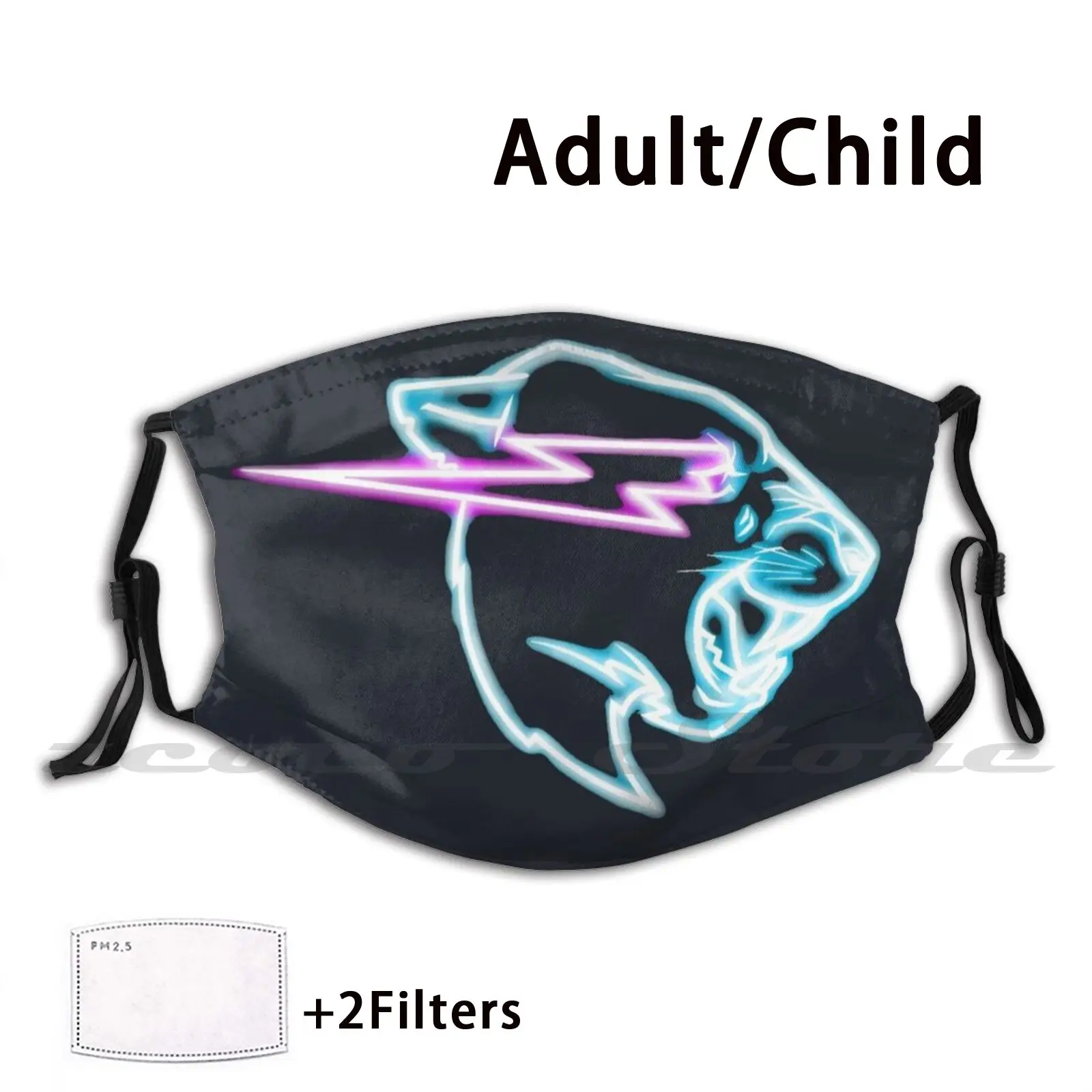 Ice Tiger - Youtube Merch Lavabile Trend Personalizzato Pm2.5 Filtro Maschera Bestia Youtube Firmato 6000 Tiger Black Kids Jimmy Jimmy