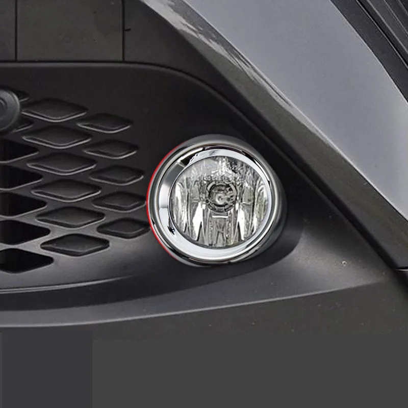 

2 шт. LHD RHD хромированное кольцо для противотуманных фар для Toyota C-HR CHR 2016 2017 2018 яркий серебристый автомобильный бампер аксессуары для стайлинга