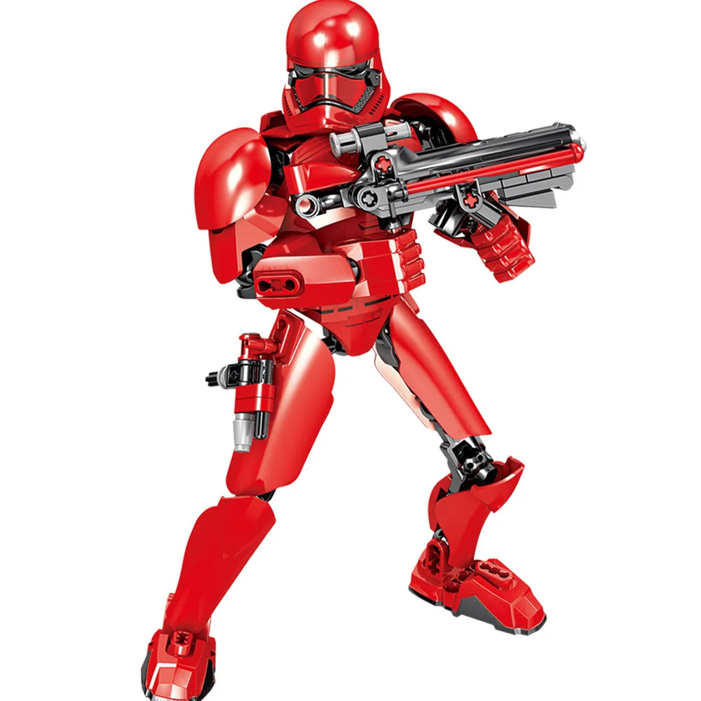 

Star Wars can create character building blocks Stormtrooper Red Storm Soldier Kylo Ren Chewbacca Boba Jango Action Character toy