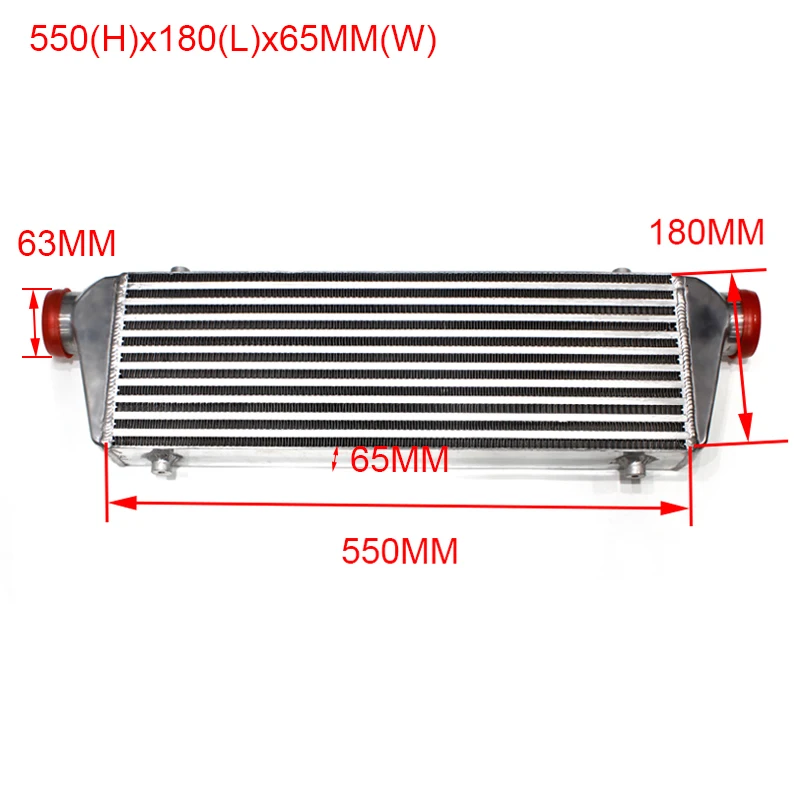 DEFT универсальная Большая передняя Монтажная интеркулер 450x230x65 мм алюминиевая пластина, бар Fin автомобильный компрессор интеркулер
