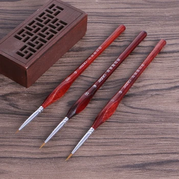 

3Pcs Miniature Paint Brushes Professional Wolf Hair Fine Detailing 0~000 85WD