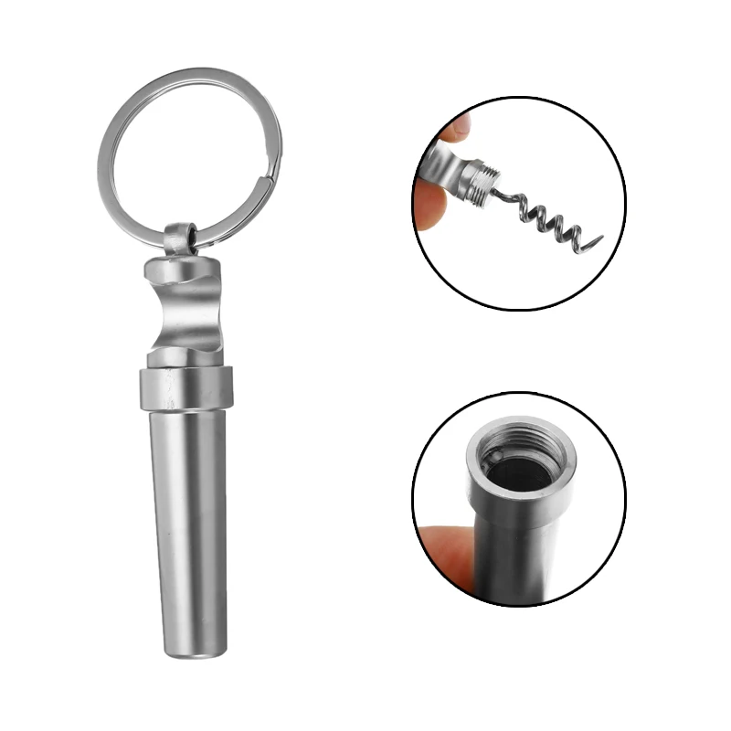 Portable Zinc Alloy 3 In 1 Bottle Opener Keychain Outdoor Multifunctional Mini Wine Beer Can
