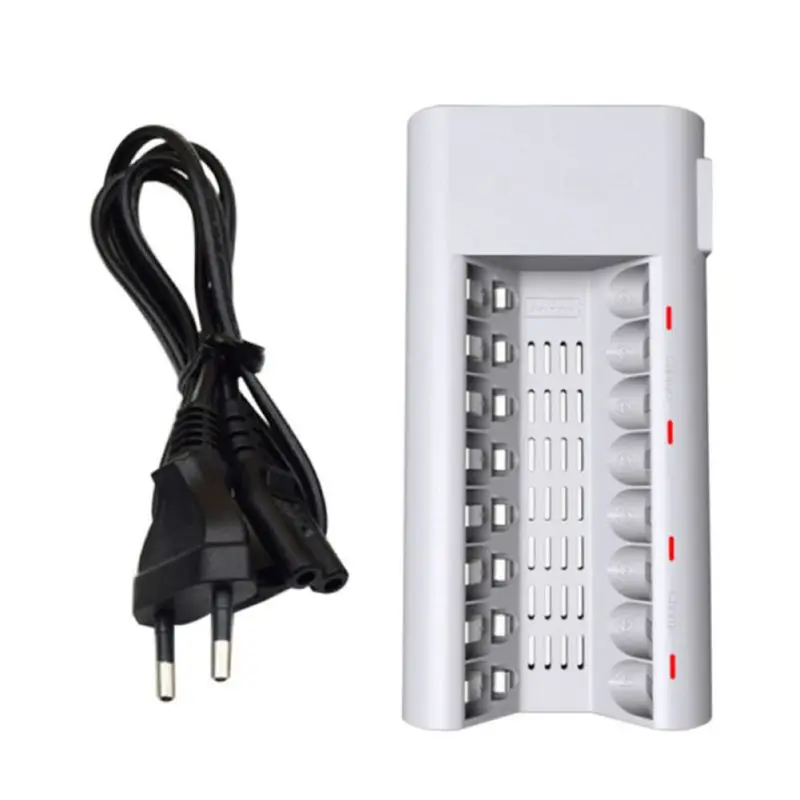 8 слотов зарядное устройство AA/AAA 1,2 V перезаряжаемый аккумулятор зарядное устройство US EU вилка