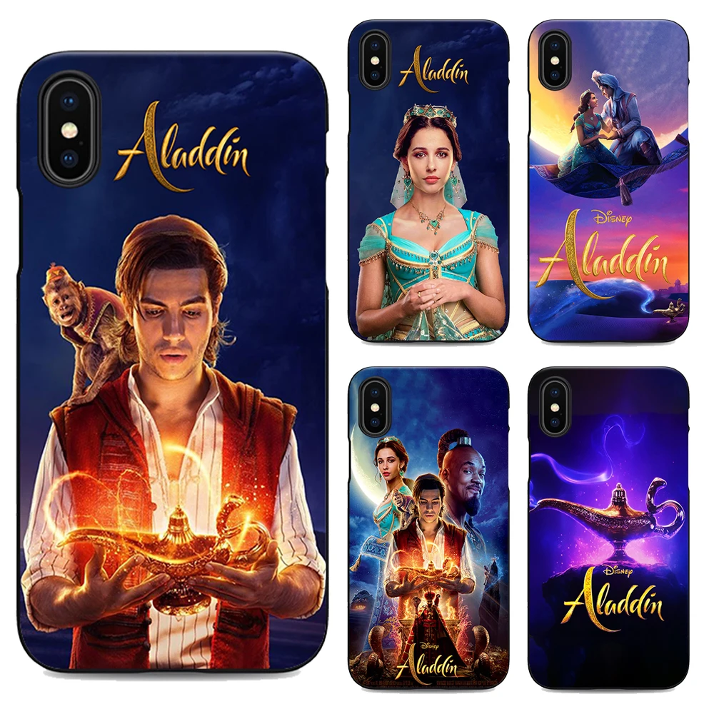 Аладдин жасмин мягкий силиконовый черный чехол для телефонов Чехол iPhone X XR XS MAX 6 7 8