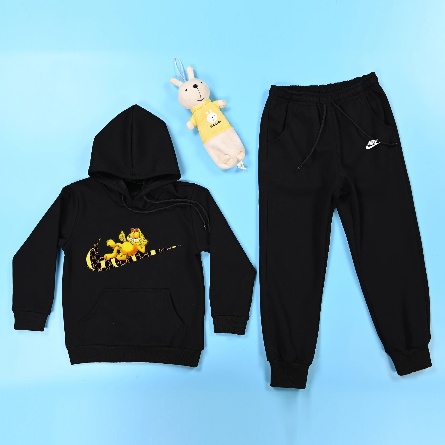 

Nike Kids Cartoon Casual Sports Tracksuits Children Clothing Sets Infant Outfit Fleece Kids Hoodies2pcs/Set