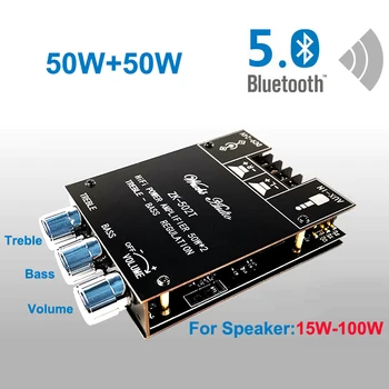

50W+50W TPA3116 Bluetooth 5.0 Subwoofer Audio Digital Power Amp Tone Bass Treble HiFi Stereo TPA3116D2 Aux Amplifier Board