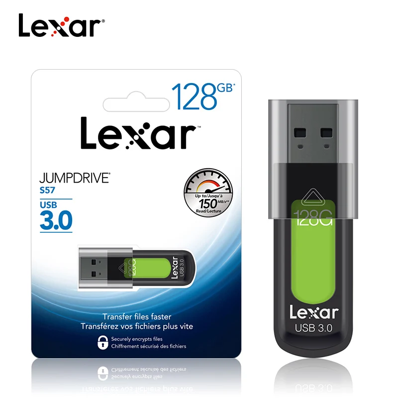 Lexar JumpDrive S57 флеш-накопитель USB 3,0 64 Гб usb флеш-накопитель 128 ГБ Флешка 32 Гб USB 16 Гб карта памяти U диск