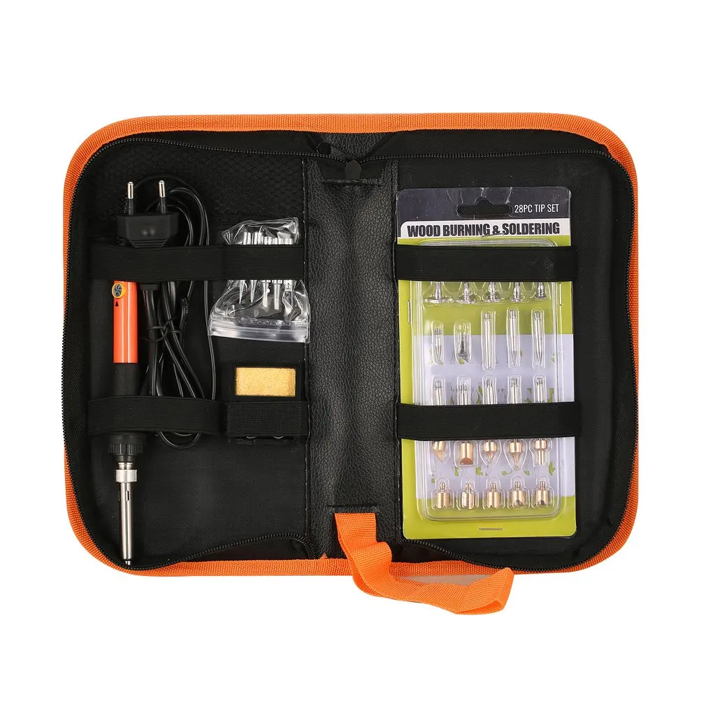 60W Electronic Soldering Iron Pyrography Set Wood Burning Kit Woodburner Temperature Adjustable with Carving Knife Engraving | Инструменты