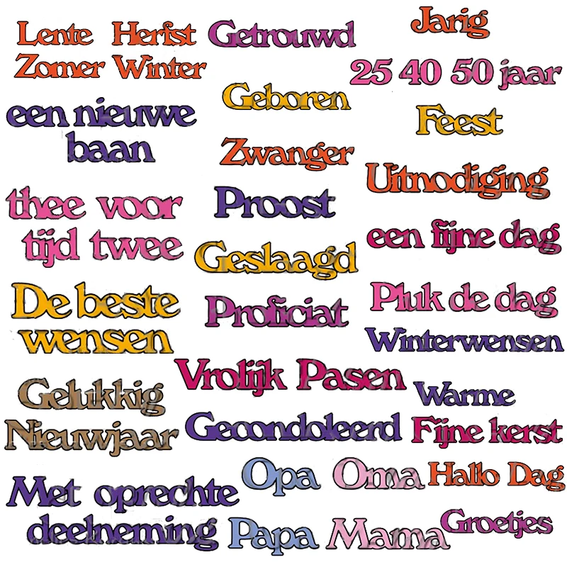 Verrassend metal cutting dies Netherlands dutch season christmas phrases cut XY-54