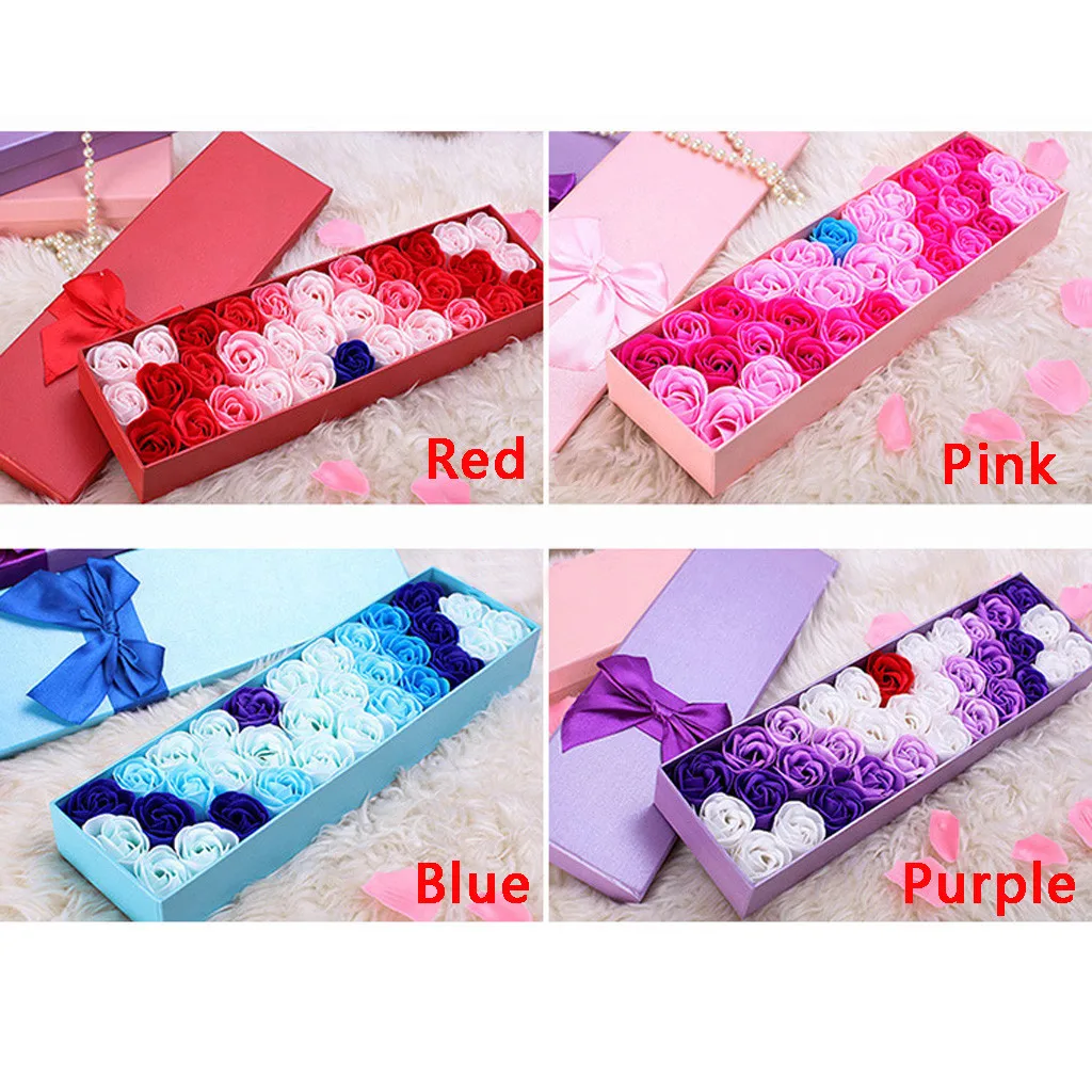 День Святого Валентина DIY мыло цветок подарок Роза коробка свадебный домашний