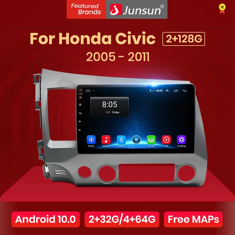 Junsun V1 2G + 32G Android 10 0 DSP автомобильный Радио мультимедийный видео плеер для Honda Civic 8