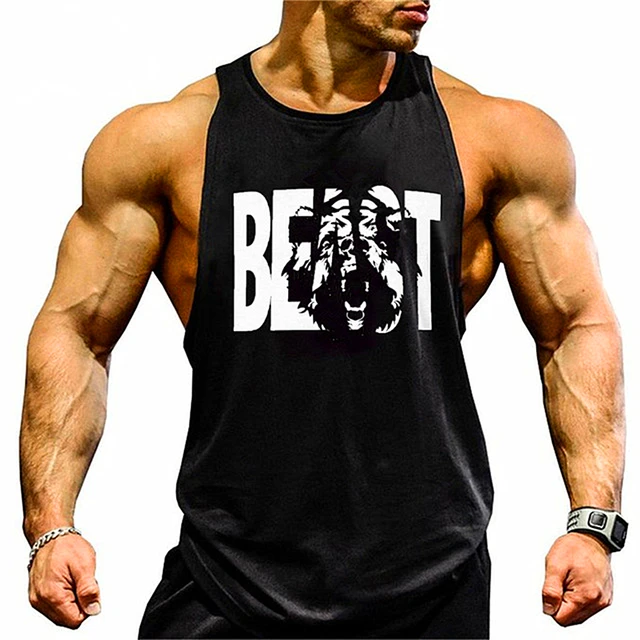 Muscular Muscular Fitness Undershirt masculino, Marca de Ginásio