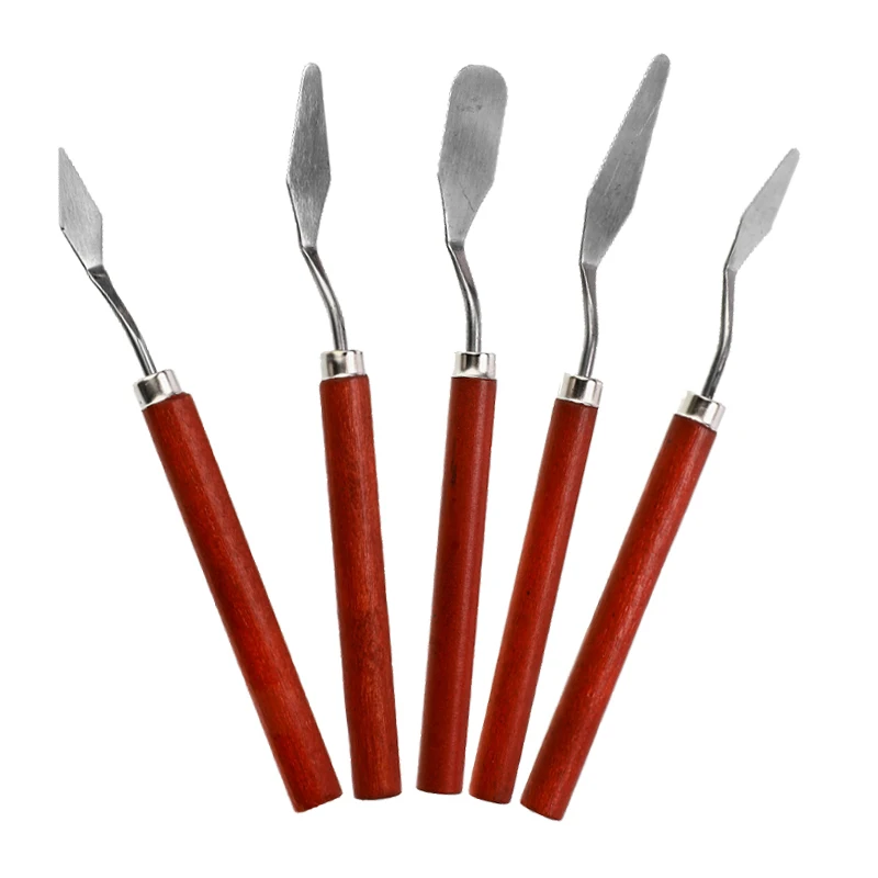 Профессиональный набор шпателей из нержавеющей стали 5 шт. палитра гибкие лезвия