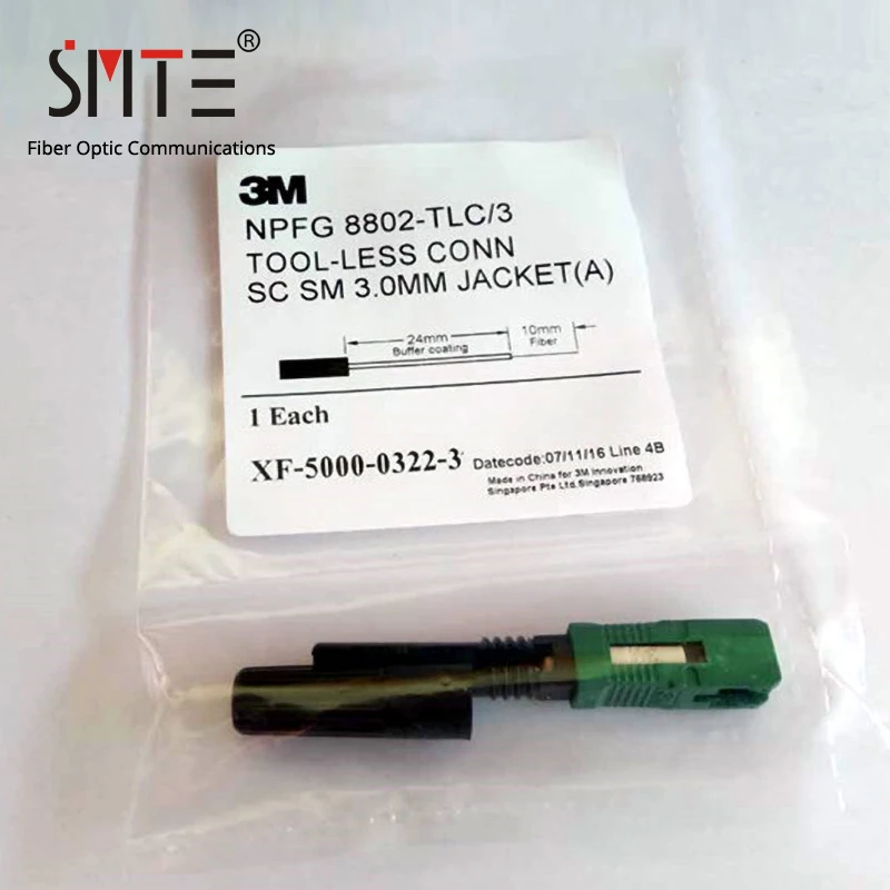 100 шт./лот NPFG 8802-TLC/3 SC/APC 3M8802 SC SM 3,0 мм куртка(A) XF-50000-0322-3