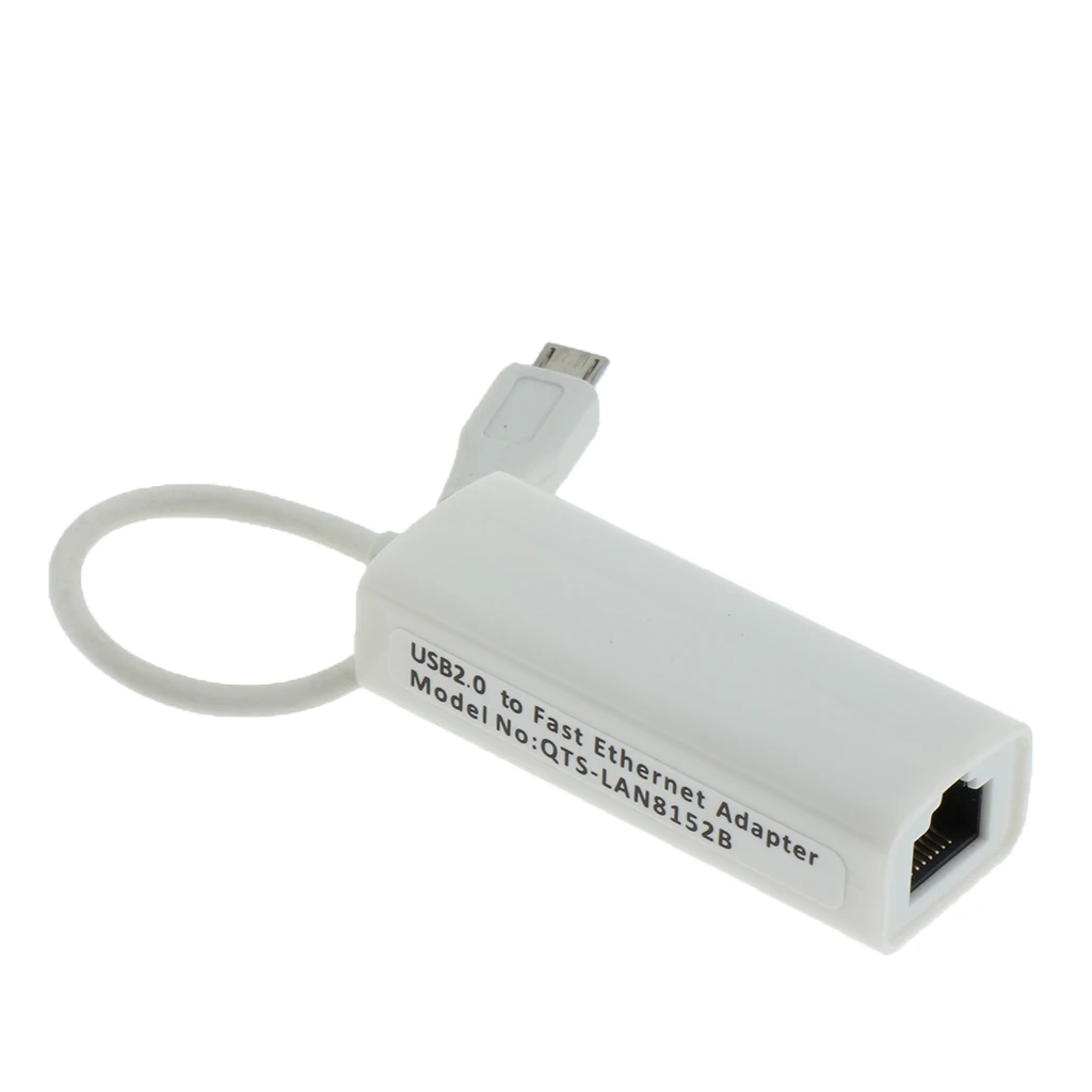 Micro USB 2,0 к Ethernet 100 Мбит/с RJ45 сетевой адаптер Lan разъем для карты